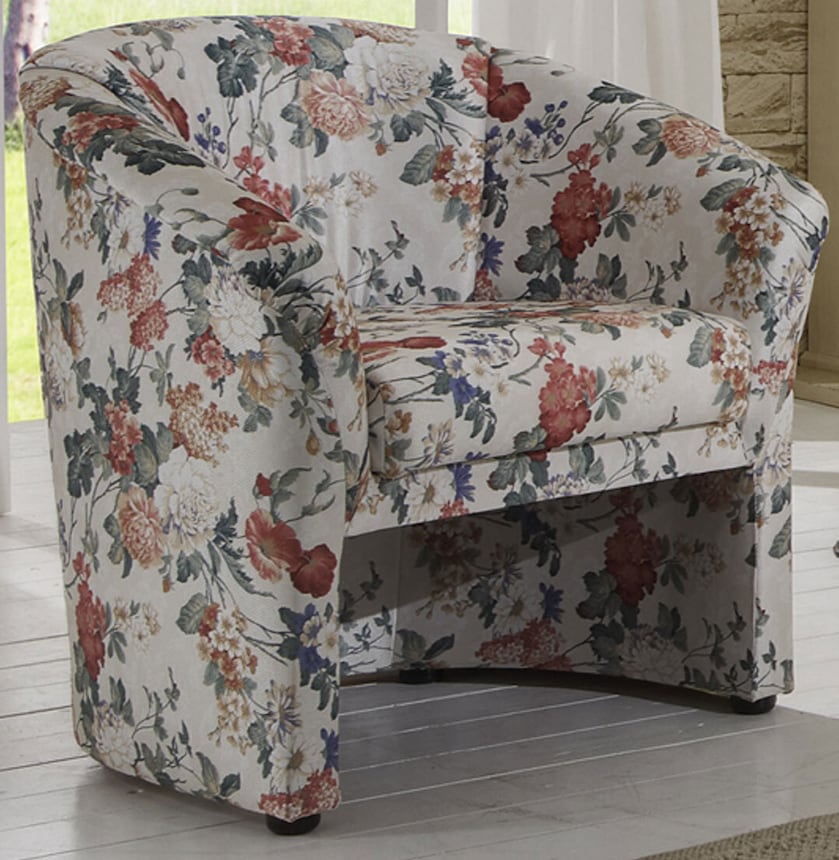Sessel mit Blumenmuster 78 x 77 cm mehrfarbig
