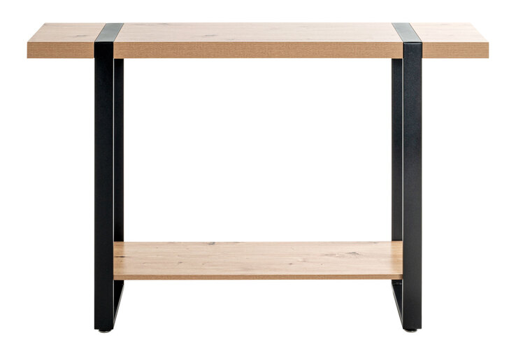 Konsolentisch 120 x 30 cm Schwarz/ Eiche