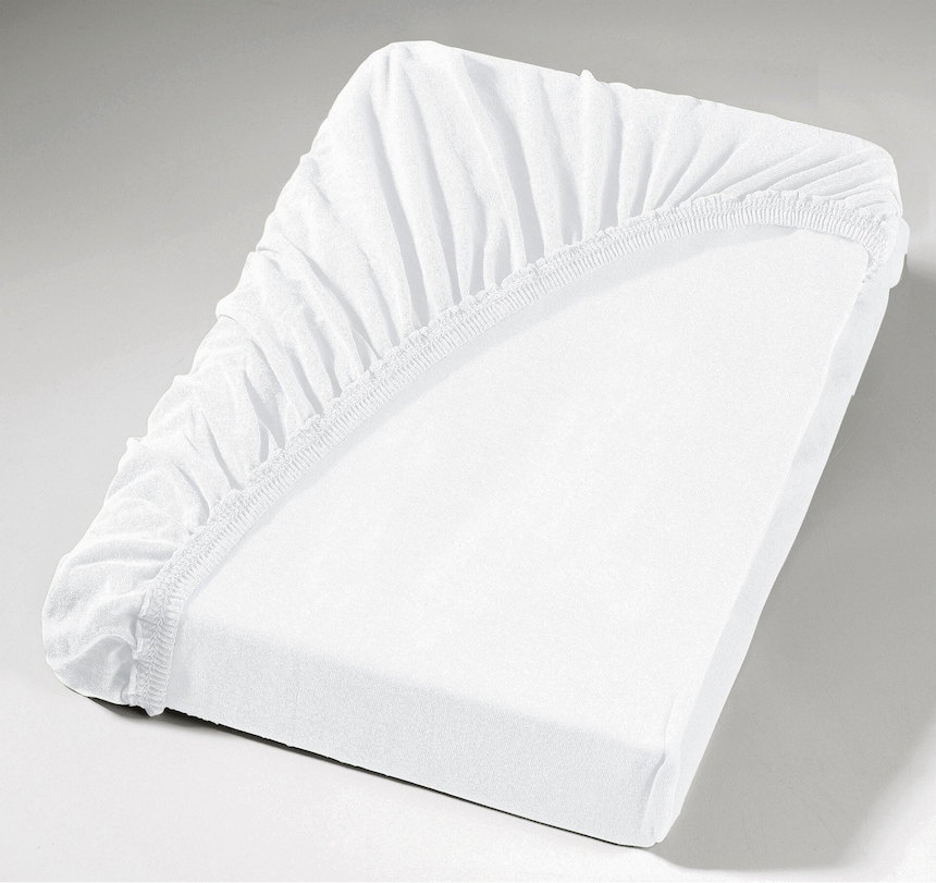PRONIGHT Jersey-Boxspring-Spannbettlaken 90-100 x 190-220 cm weiß