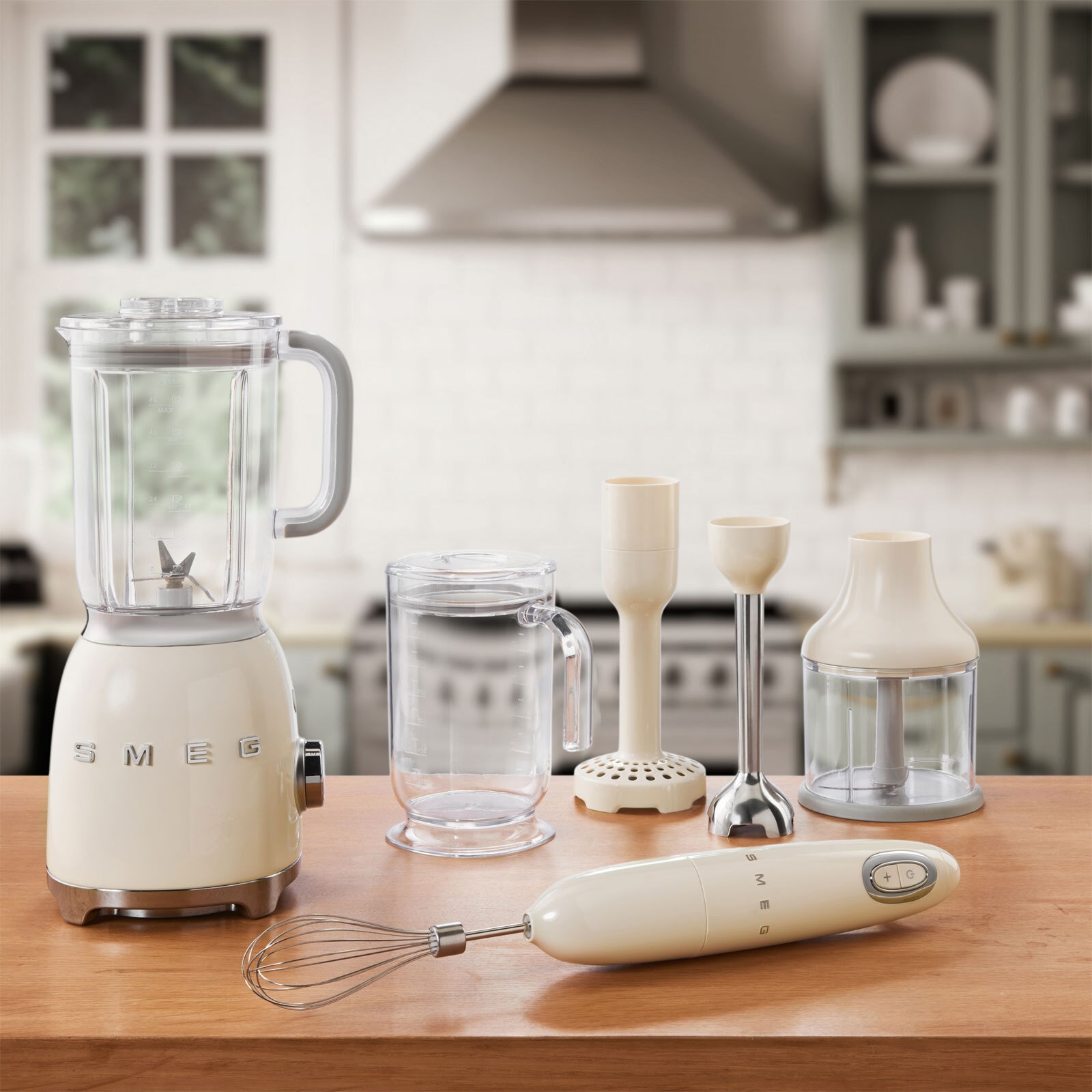 SMEG Stabmixer 5-teilig Creme