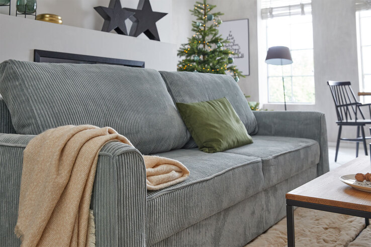 Schlafsofa CHARLTON mintgrün-grau