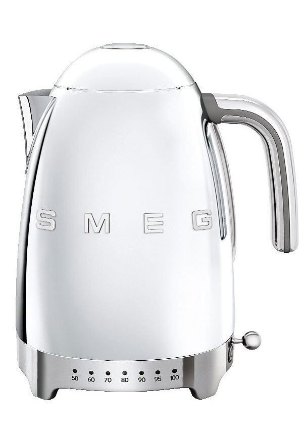 SMEG Wasserkocher 1700 ml variable Temperatursteuerung Chromfarbig