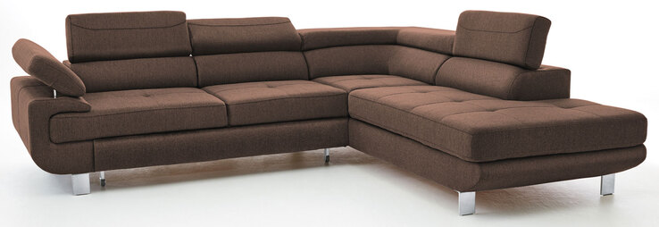 PHILL HILL Ecksofa BACKSTREET Stoffbezug Braungrau ca. 275 x 230 cm