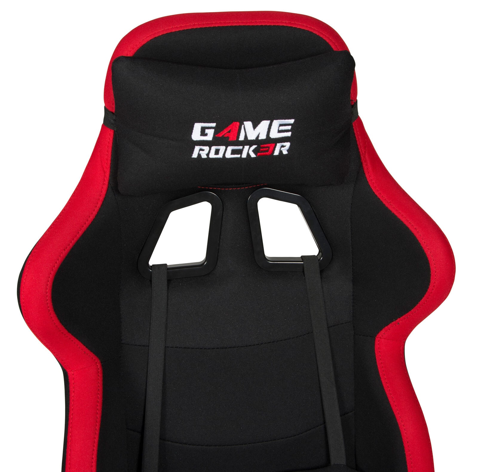 Gaming Stuhl GAME ROCKER Stoffbezug schwarz/ rot