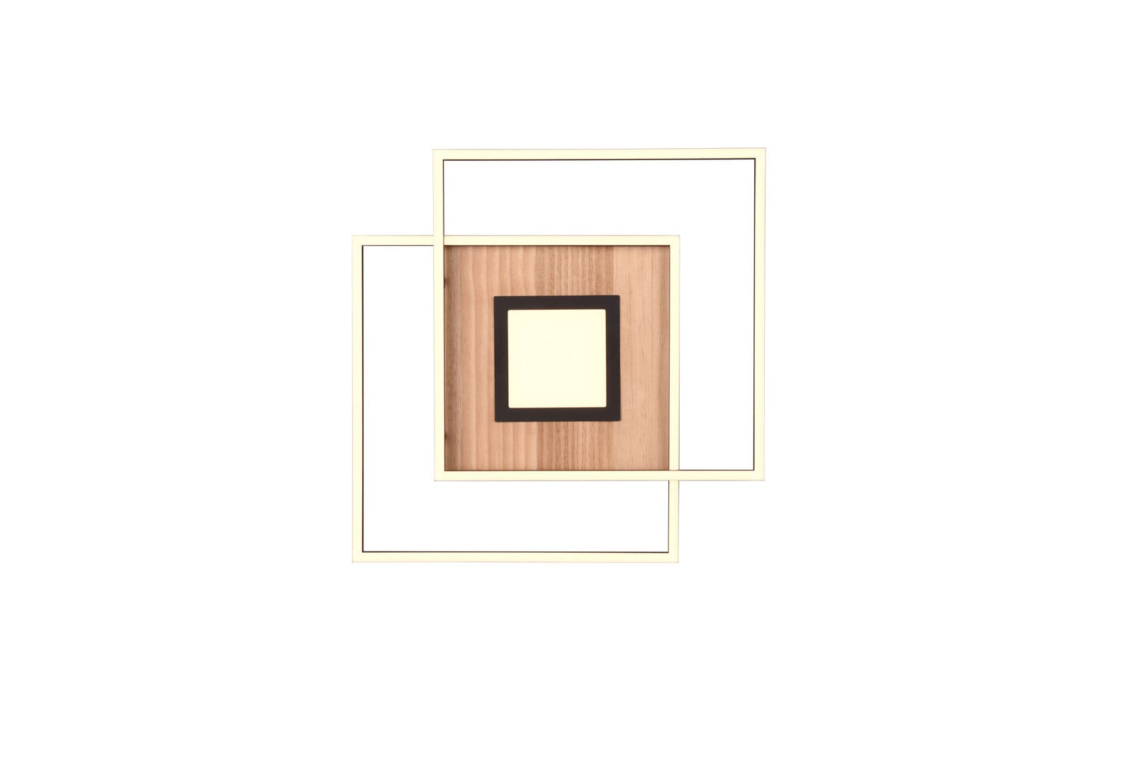 TRIO LED Deckenlampe VIA Holz /schwarz