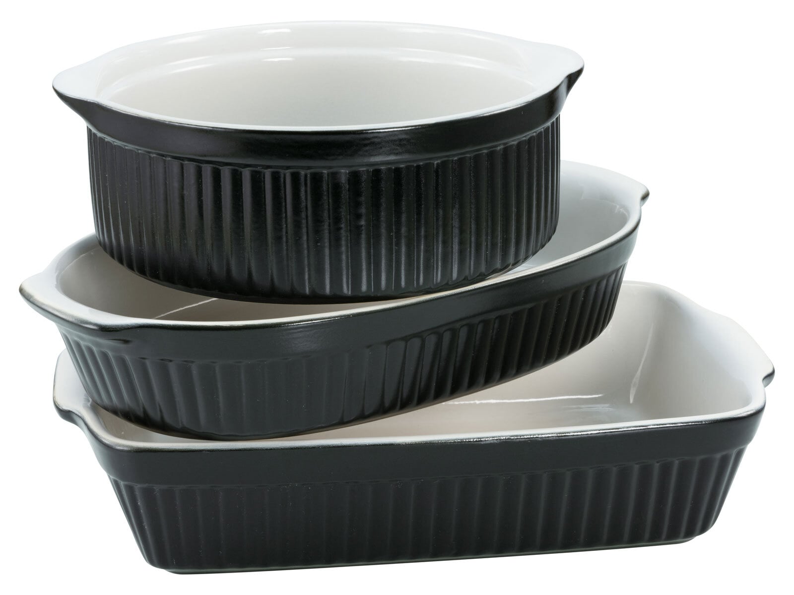 CreaTable Auflaufform CLASSIC BLACK & WHITE schwarz