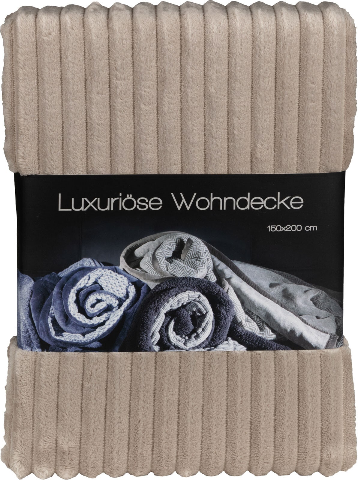 stuco Wohndecke CORDUROY 150 x 200 cm taupe