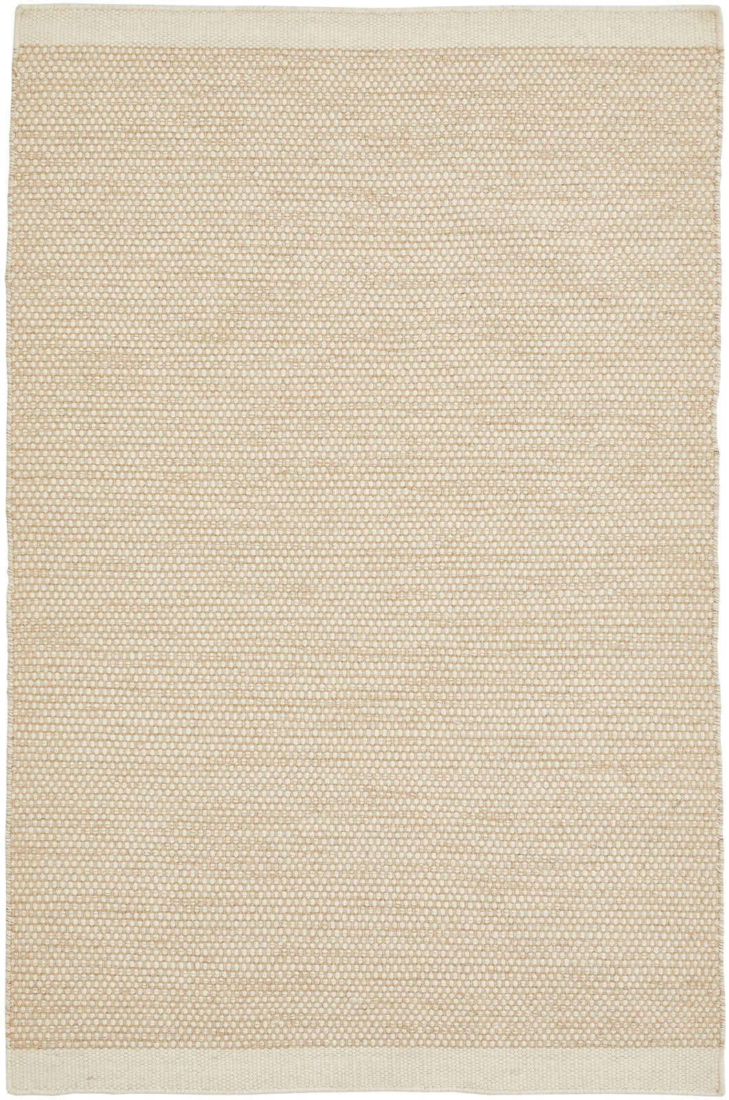 Wollteppich VISBY 65 x 130 cm beige/creme