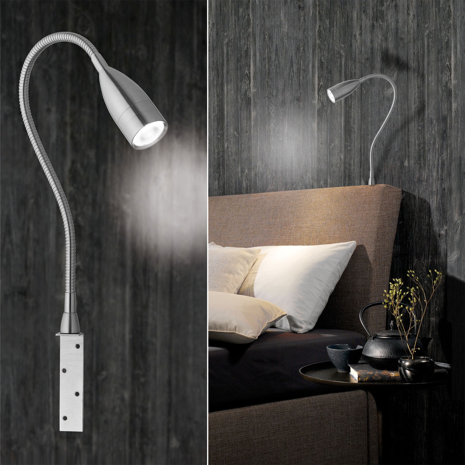 FISCHER & HONSEL LED Wandlampe STEN 45 cm mit Gestensteuerung