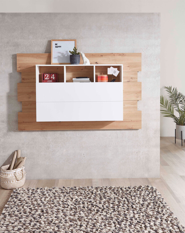 Wandsekretär INNO4HOME4 150 x 93 cm Artisan Eiche/ weiß