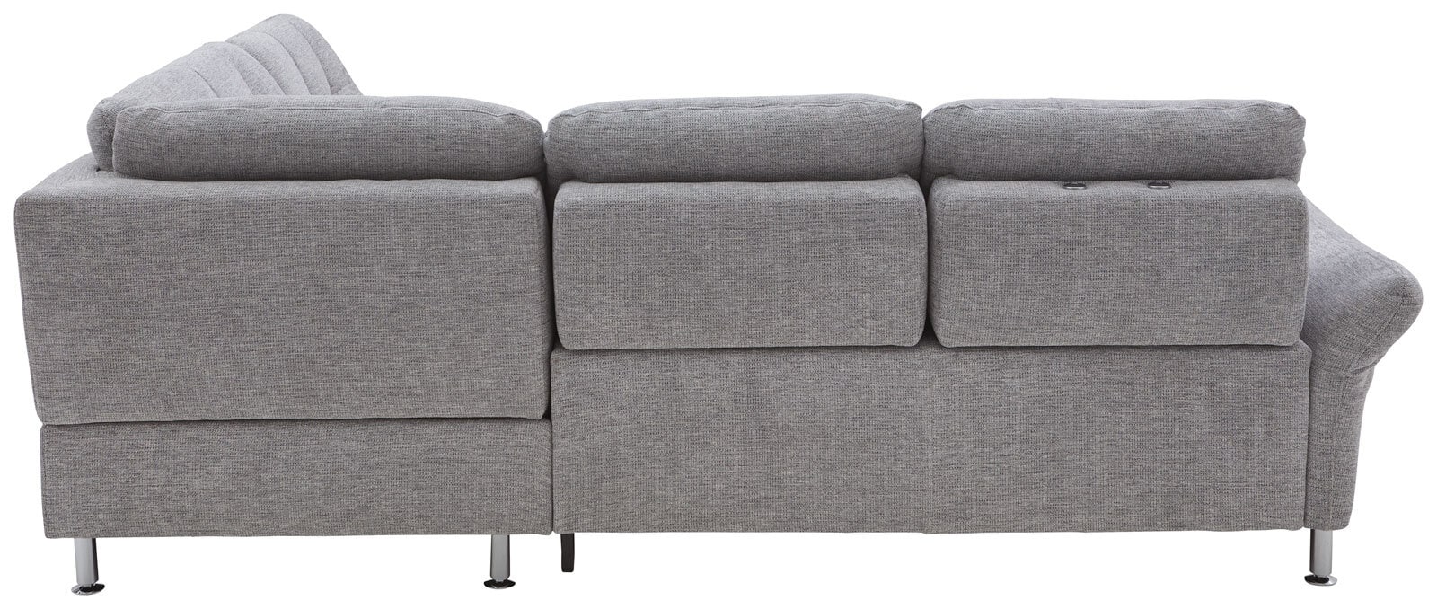 Ecksofa SEVRAN mit Schlaffunktion 242 x 210 cm alu