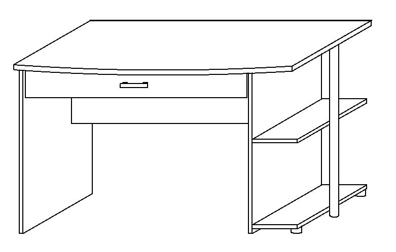 Schreibtisch POINT 120 cm Alpinweiß 
