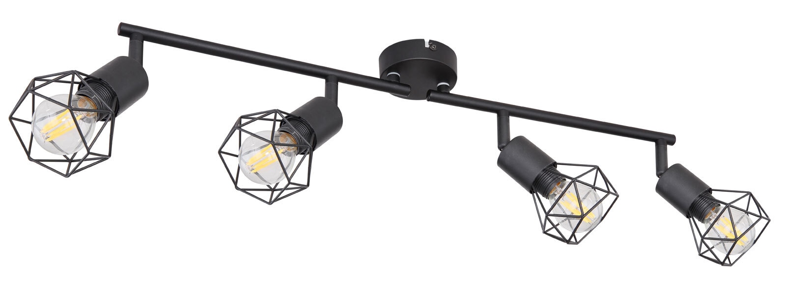 GLOBO Retrofit Deckenlampe XARA I 4 Spots schwarz