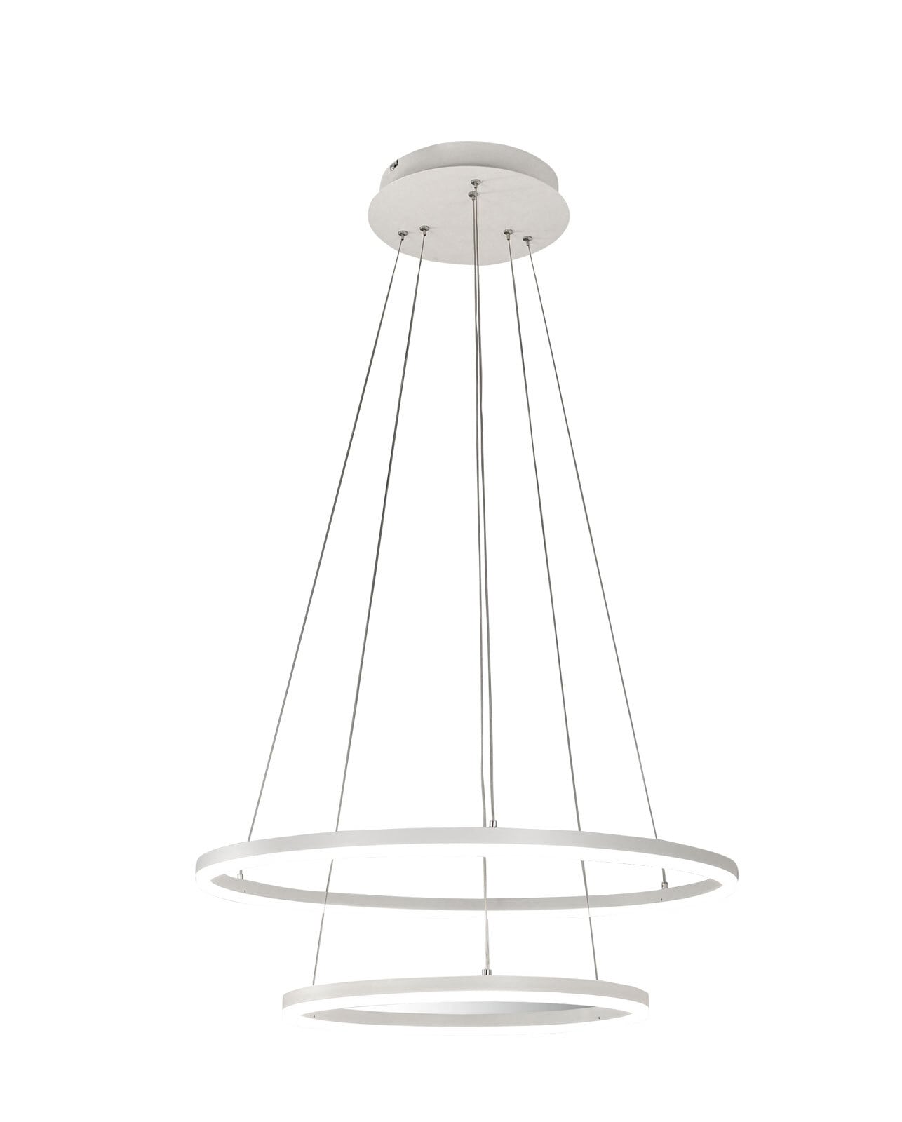 FABAS LUCE LED Pendelleuchte GIOTTO 2-flg weiß