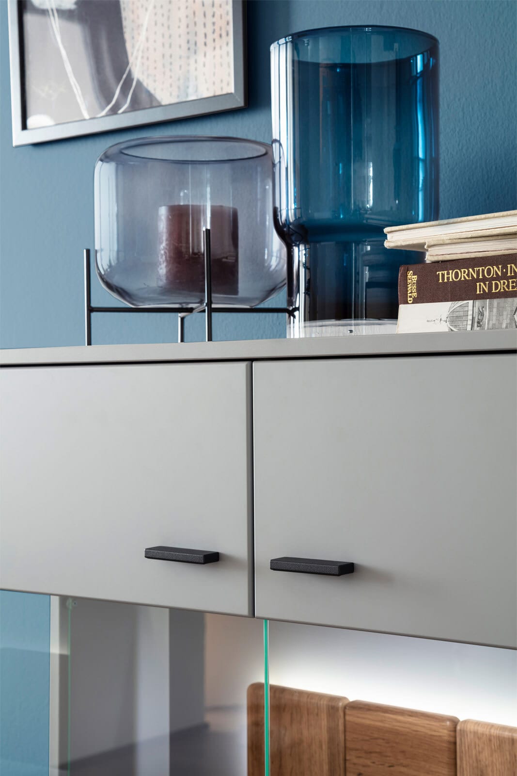 Highboard TREY grau/ braun