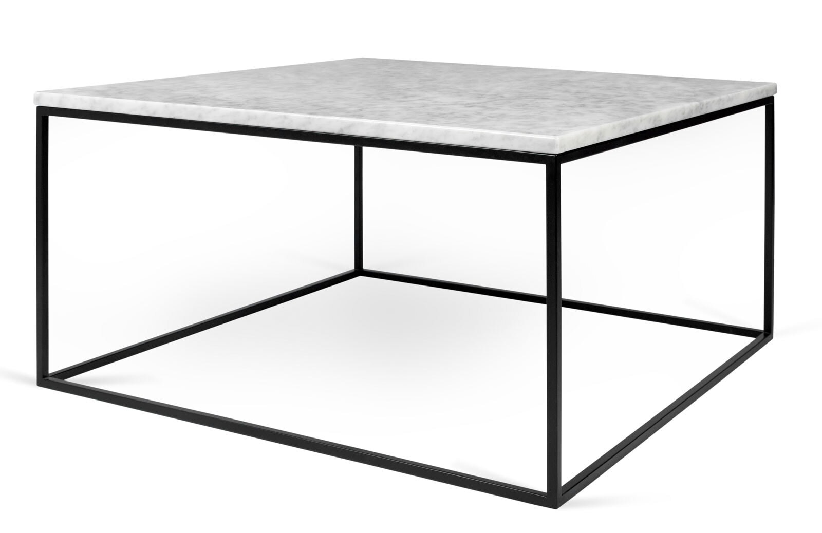 Couchtisch GLEMA 75 x 75 cm weiß/ schwarz