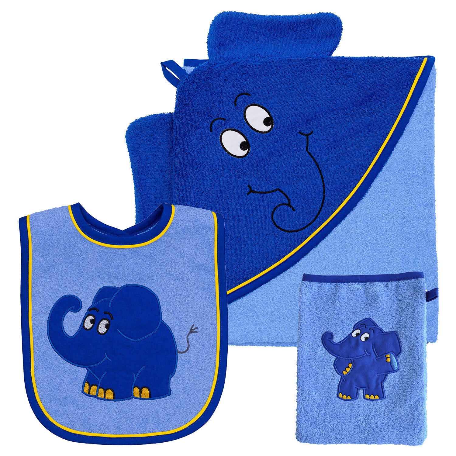 Smithy Frottier-Set ELEFANT 3-teilig blau