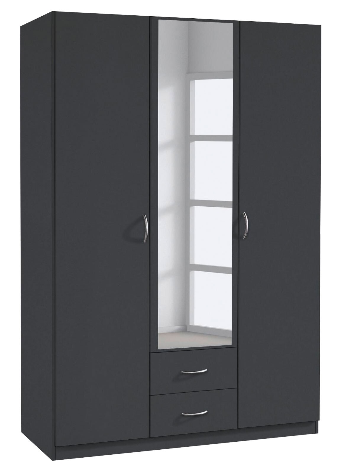 Kleiderschrank CASE 136 x 197 cm Grau metallic