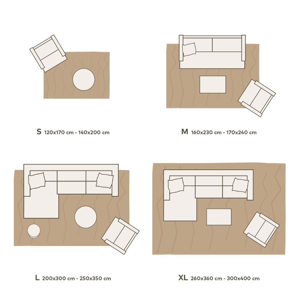 SCHÖNER WOHNEN-Kollektion Teppich VISION 133 x 190 cm beige/braun