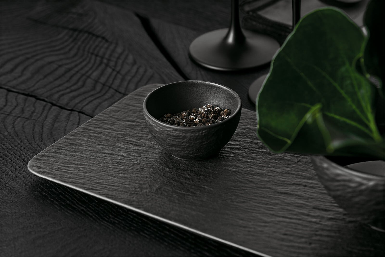 Villeroy & Boch Reisschüssel MANUFACTURE ROCK BLANC 4er Set schwarz