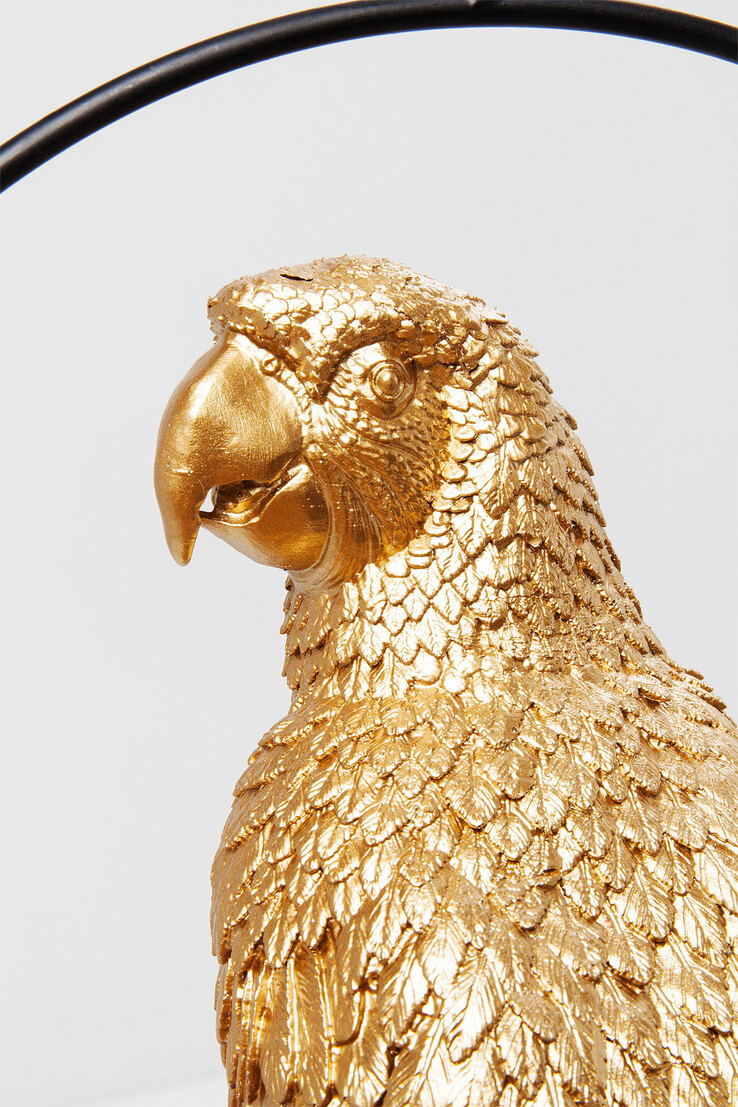KARE DESIGN Dekofigur SWINNGING PARROT 88 cm Kunststoff goldfarbig