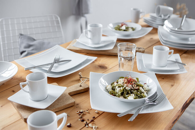 CreaTable Kombiservice NEW ELEGANCE 30-teilig weiß
