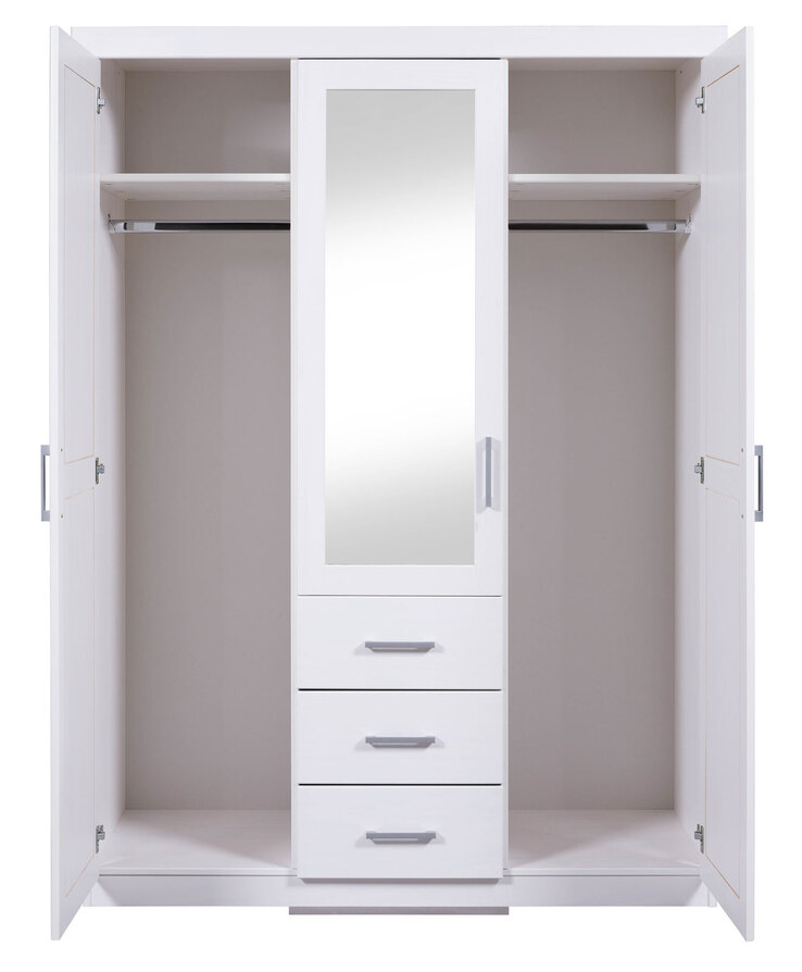 Drehtürenschrank THILO 140 x 190 cm weiß