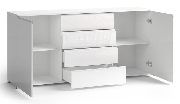 CASAVANTI Kommode SNOW 40 x 165 x 80 cm NB weiß