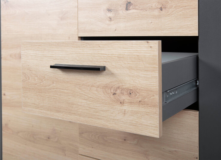 Kommode ROLAND 1T4S grau/ braun