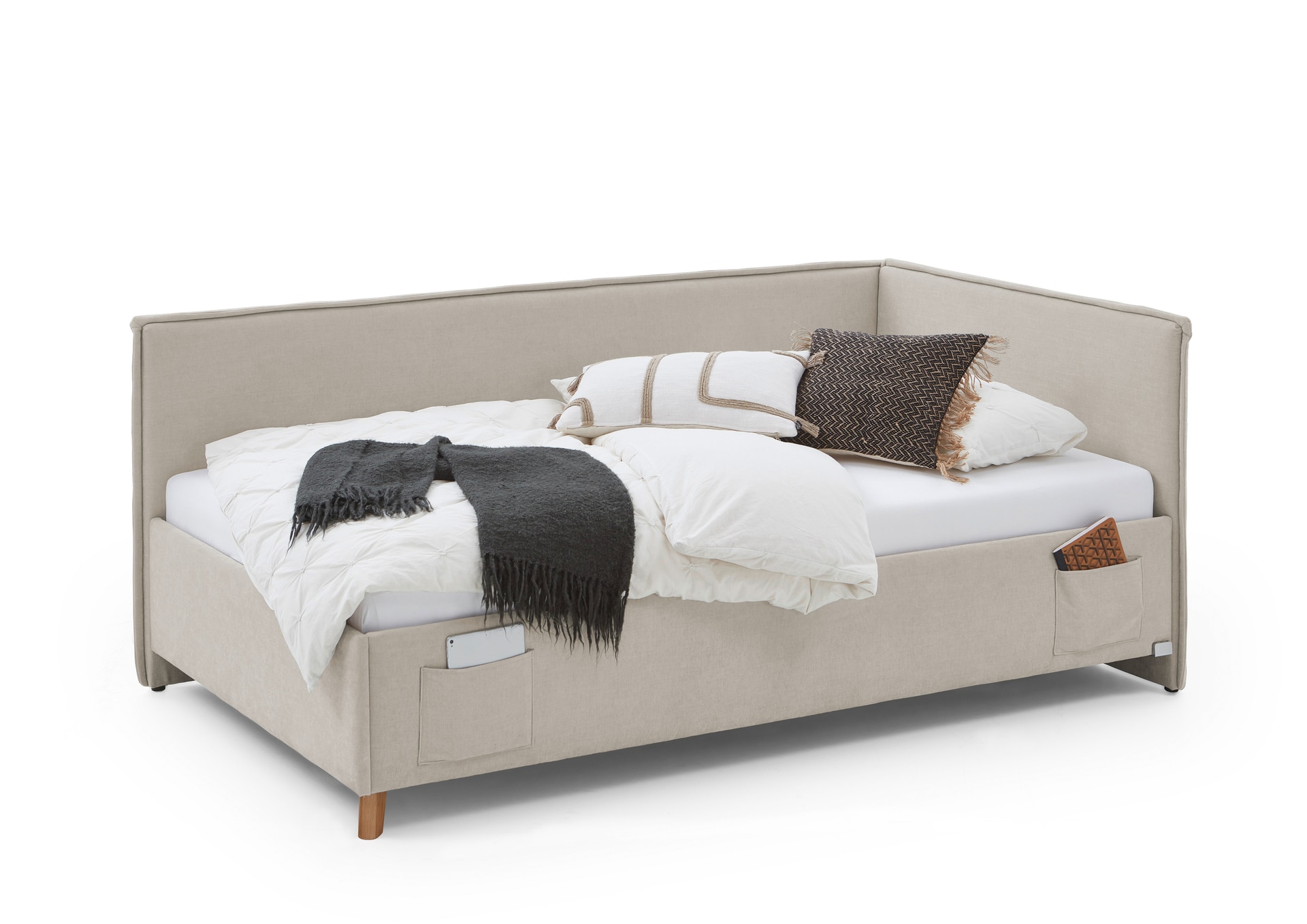 Bett FUN 90 x 200 cm beige