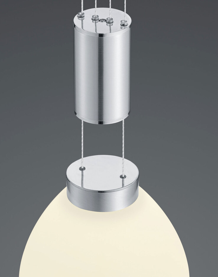 HELL LED Pendelleuchte SAM 13 cm nickelfarbig