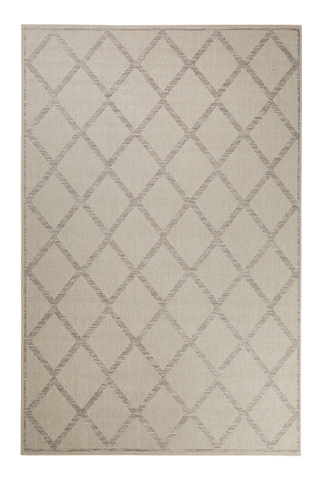 ESPRIT Outdoorteppich RHOMB 120 x 170 cm beige/grau