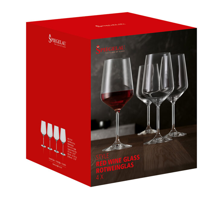 SPIEGELAU Rotweinglas STYLE 4er Set 630 ml Kristallglas
