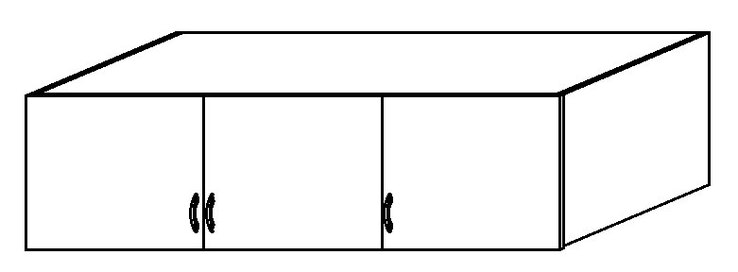 Aufsatzschrank C.A.P.A 136 x 39 cm braun