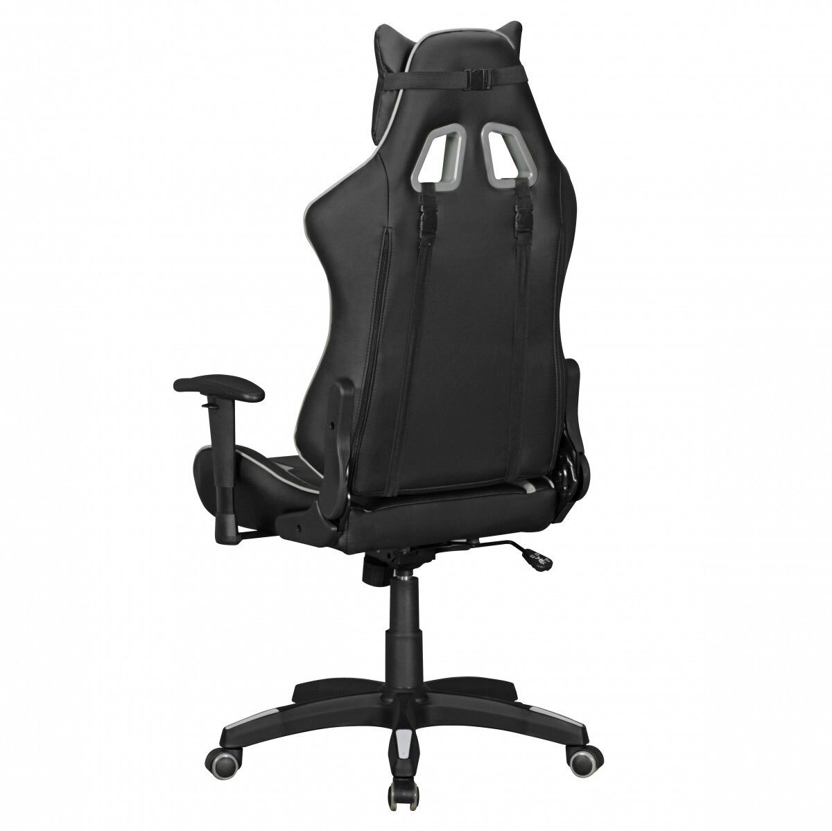 CASAVANTI Gaming Stuhl mit Armlehnen Lederlook Schwarz/ Grau