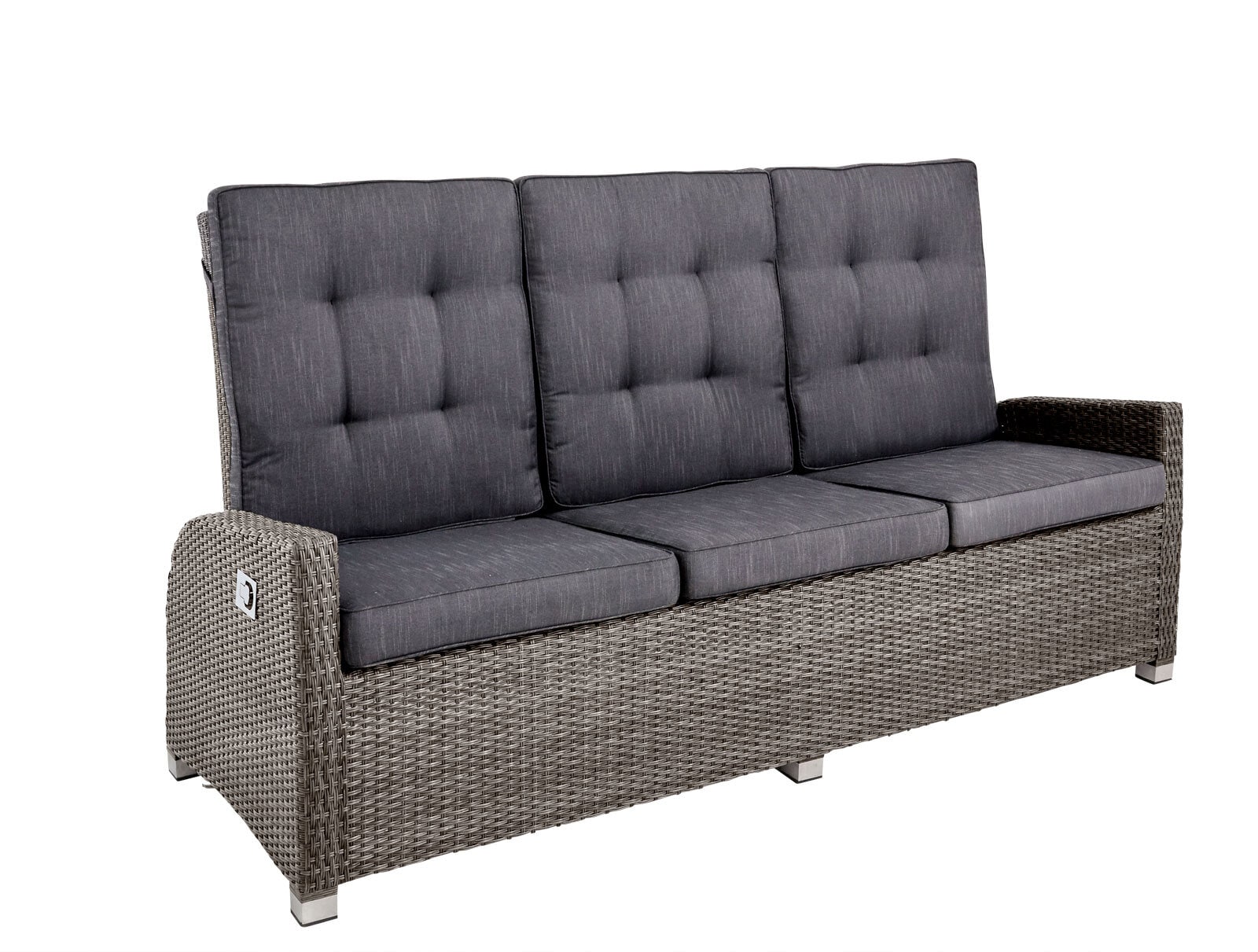 Garden FLAIR Dining Gartensofa 3-Sitzer LIANA graumix