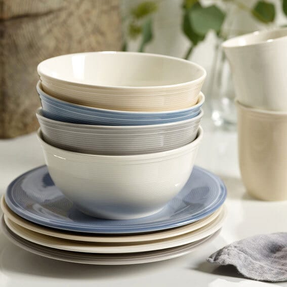 Villeroy & Boch Frühstücksservice COLOR LOOP HORIZON 12-teilig blau/ weiß