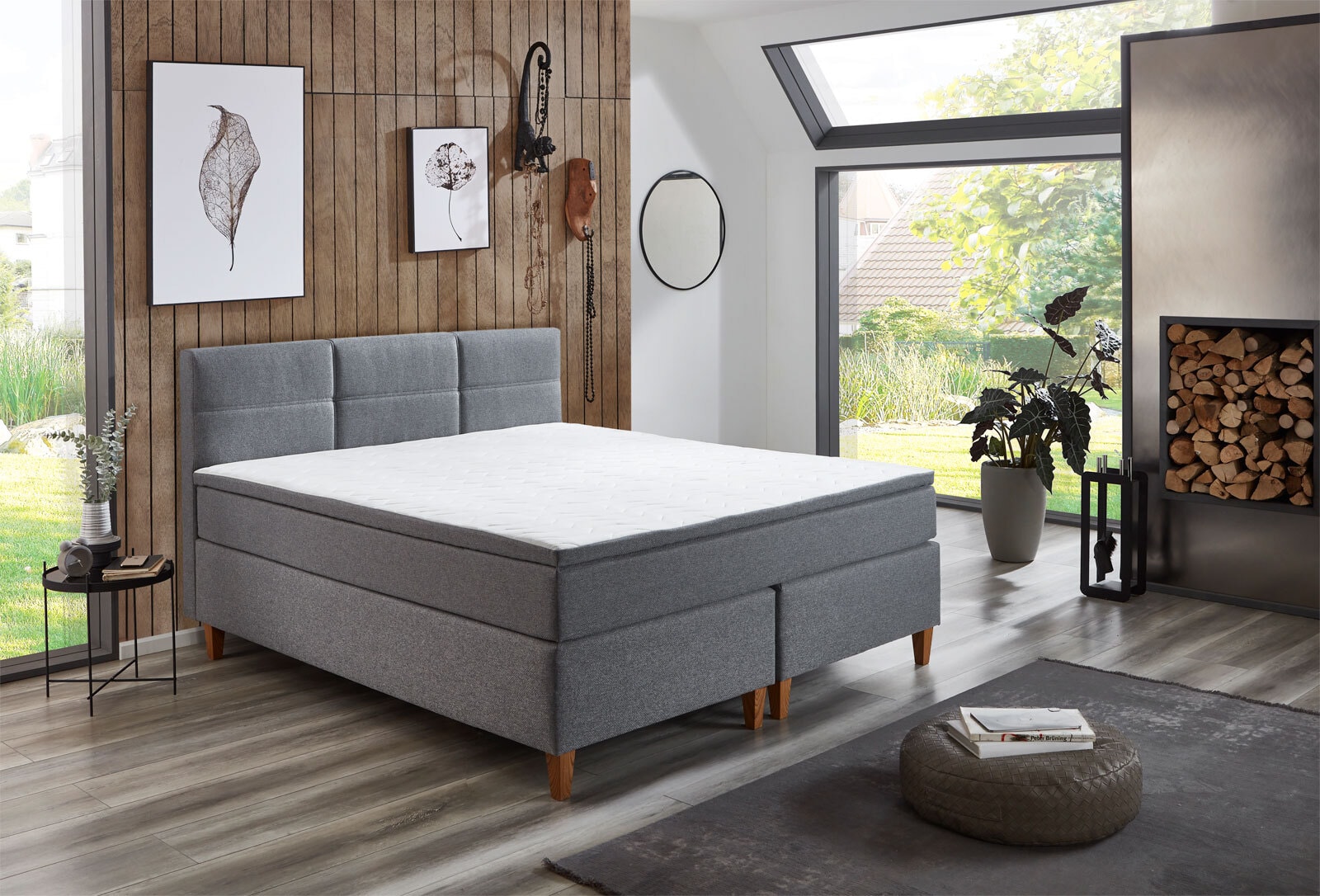 Boxspringbett ARDI 180 x 200 cm grau