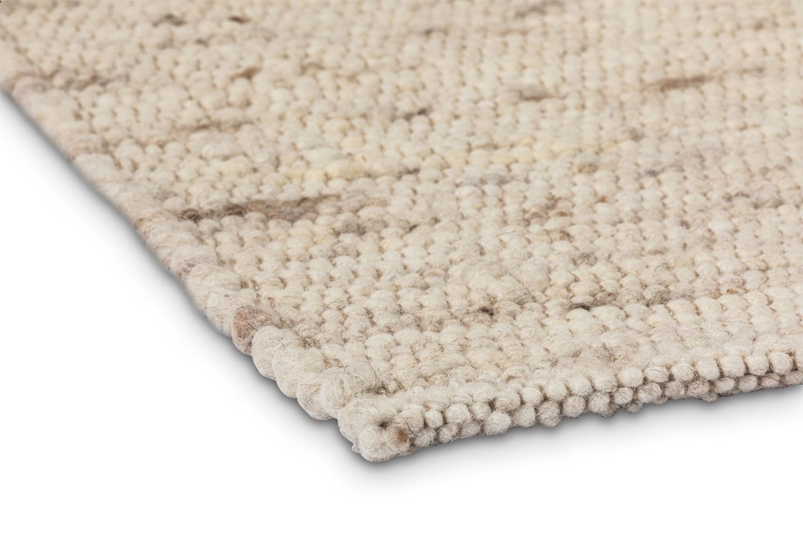 Wollteppich WOLFEGG Bubbles 90 x 160 cm beige   