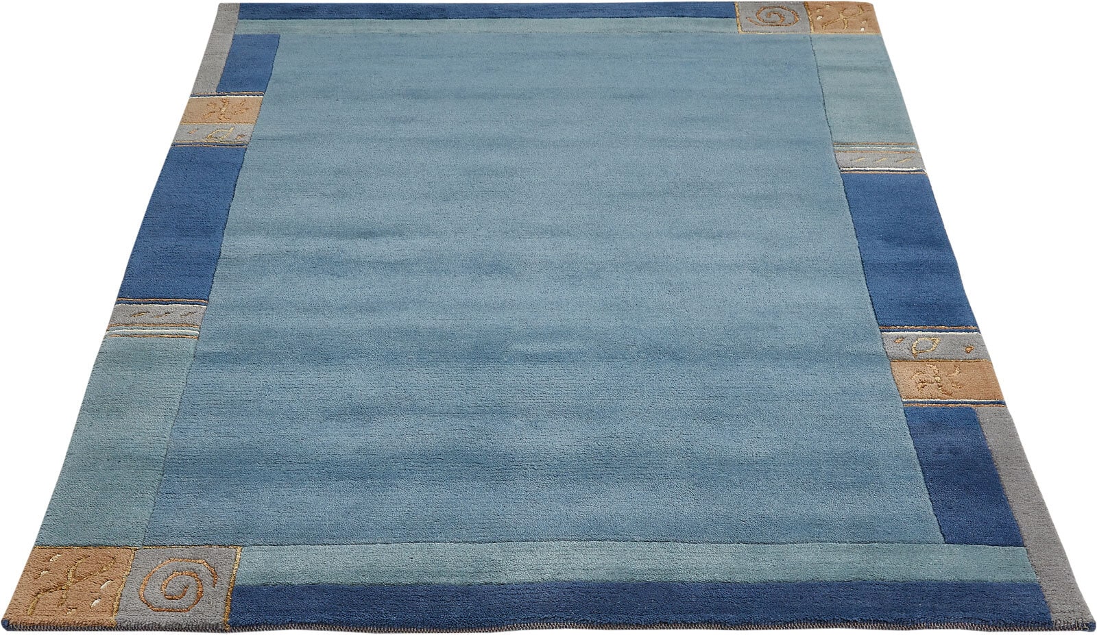 Teppich MANALI 140 x 200 cm blau