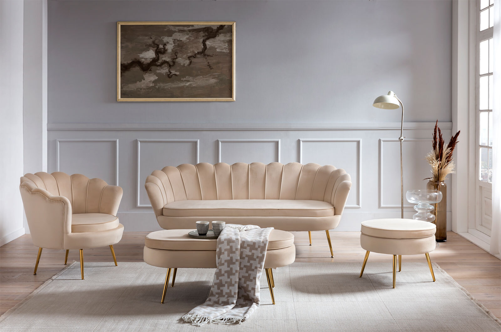 CASAVANTI Sofa 2-Sitzer beige