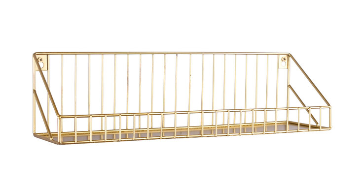 Wandregal KATJA 45 x 11 cm goldfarbig