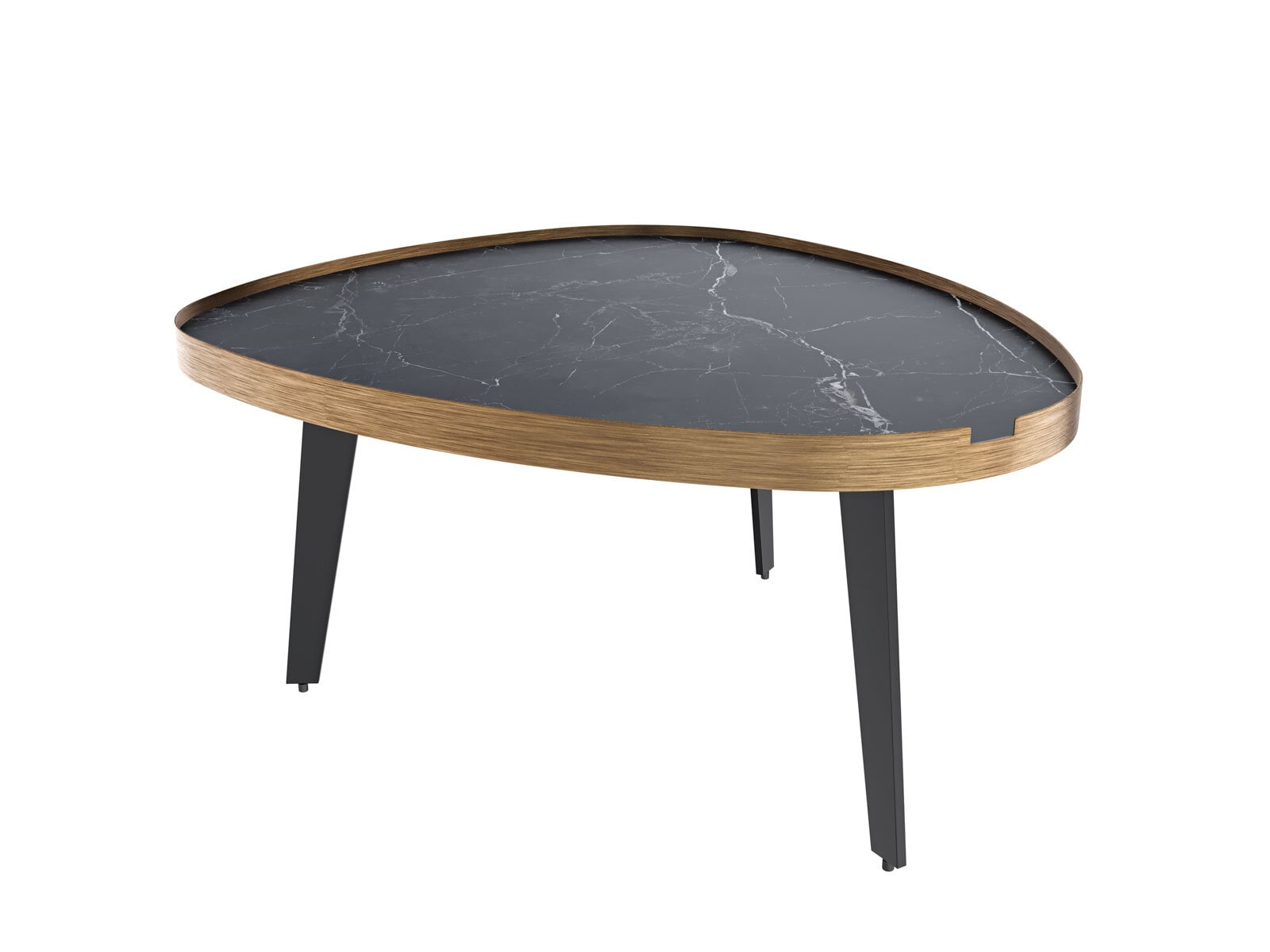 MONDO Couchtisch CAPRI 92 x 38 cm Marmoroptik Marquina