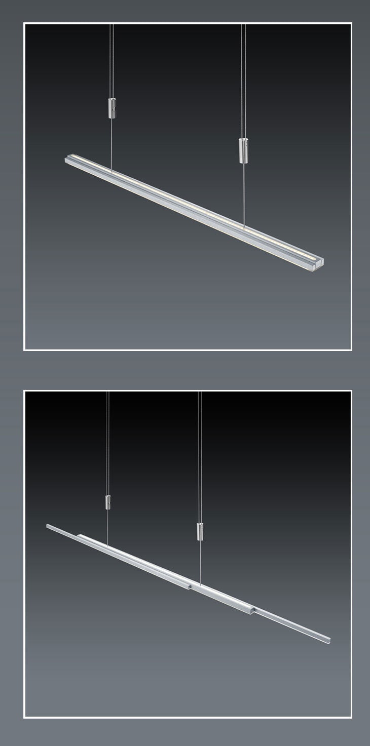 BANKAMP LED Balkenpendel LIGHTLINE II nickelfarbig