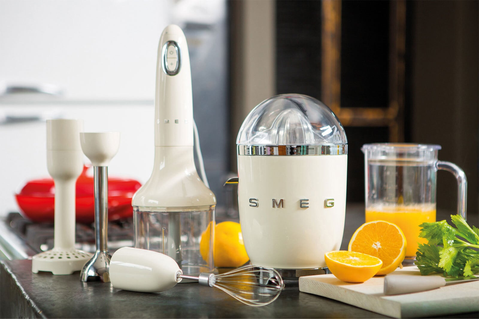 SMEG Stabmixer 5-teilig Creme