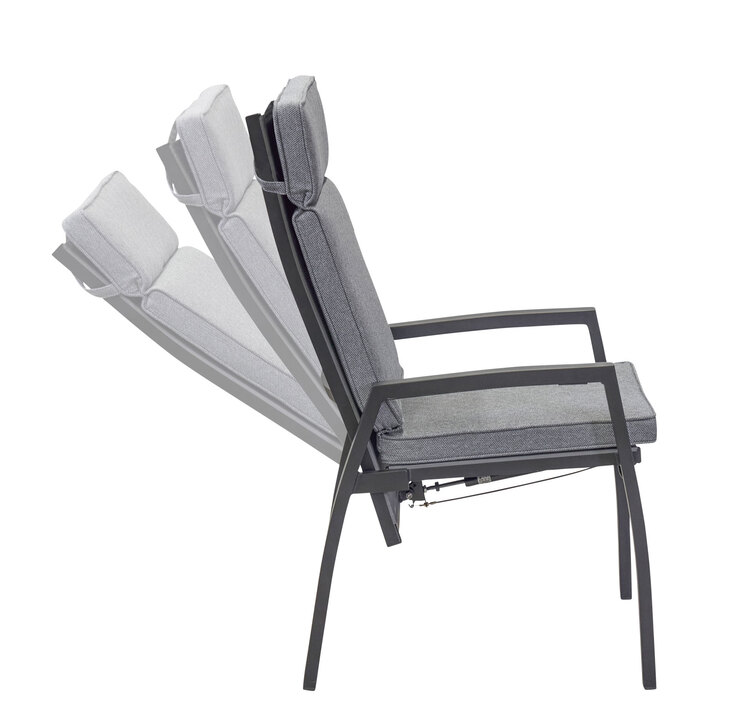 Garden FLAIR Garten Positionsstuhl LENNOX 2er Set grau