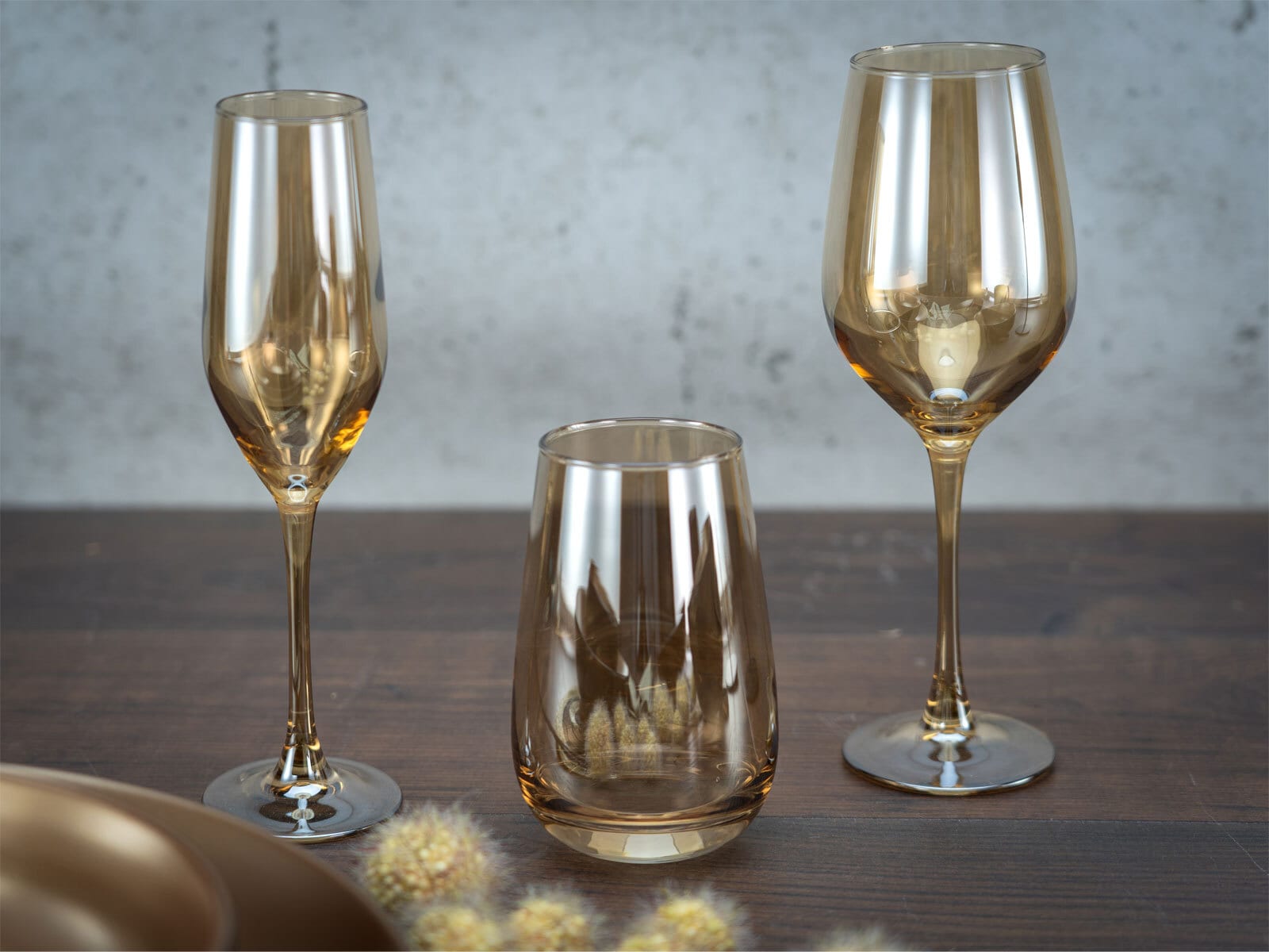 CreaTable Sektglas GLAMOUR ROSEGOLD 4er Set