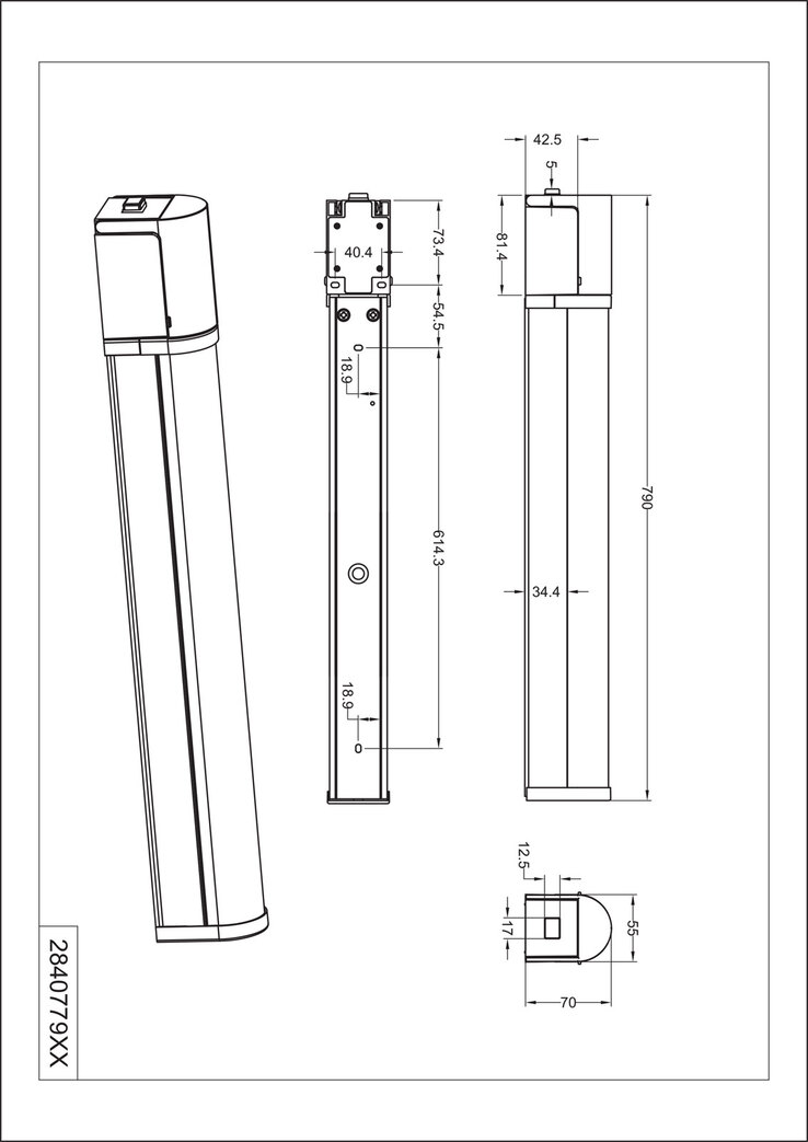 TRIO LED Spiegelleuchte PIERRE 79 cm chromfarbig