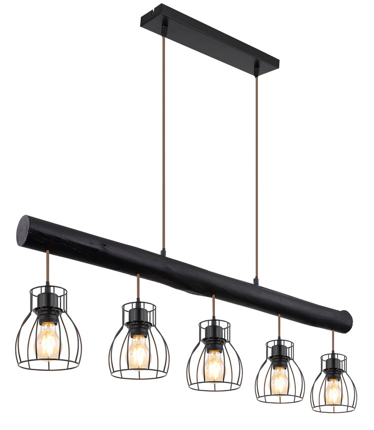 GLOBO Retrofit Balkenpendel MINA 104 cm schwarz