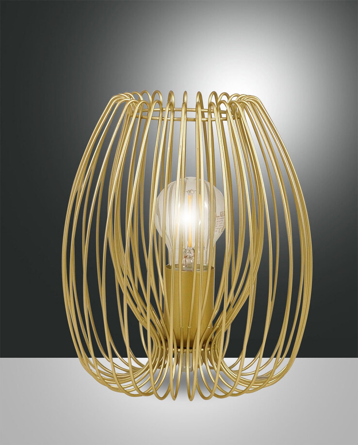 FABAS LUCE Retrofit Tischlampe CAMP goldfarbig